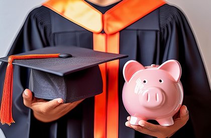 Education-Loan-piggy-bank-With-Graduation-Cap-Money-saving