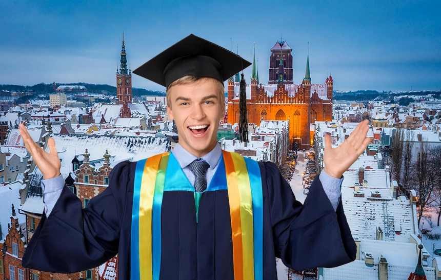 Gdansk snowy winter, Poland